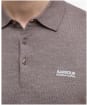 Men's Barbour International Merlin Merino Polo Jumper - DARK BRINDLE