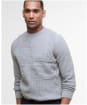 Men's Barbour Casey Cable Crew Neck Sweater - Grey Marl