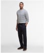 Men's Barbour Casey Cable Crew Neck Sweater - Grey Marl