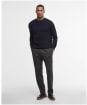 Men's Barbour Casey Cable Crew Neck Sweater - Navy