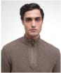 Men's Barbour International Crawley Funnel Neck Jumper - Brindle