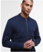Men's Barbour Croscombe Knitted Zip Through Cardigan - Navy Marl