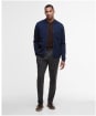 Men's Barbour Croscombe Knitted Zip Through Cardigan - Navy Marl