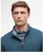 Men's Barbour Kelson Half Zip Knitted Jumper - Mallard Green