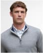 Men's Barbour Kelson Half Zip Knitted Jumper - Grey Marl