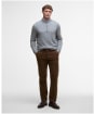 Men's Barbour Kelson Half Zip Knitted Jumper - Grey Marl