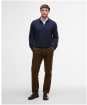 Men's Barbour Kelson Half Zip Knitted Jumper - Navy