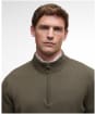Men's Barbour Kelson Half Zip Knitted Jumper - Olive