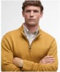 Men's Barbour Kelson Half Zip Knitted Jumper - Copper