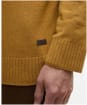 Men's Barbour Kelson Half Zip Knitted Jumper - Copper