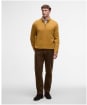 Men's Barbour Kelson Half Zip Knitted Jumper - Copper
