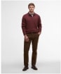 Men's Barbour Kelson Half Zip Knitted Jumper - Fired Brick