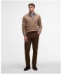 Men's Barbour Kelson Half Zip Knitted Jumper - Stone