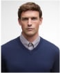 Men's Barbour Kelson V-Neck Knitted Sweater - Navy