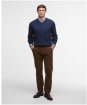 Men's Barbour Kelson V-Neck Knitted Sweater - Navy