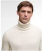 Men's Barbour Kelp Roll Neck Jumper - Whisper White