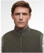 Men's Barbour Shoveler Knitted Gilet - Olive
