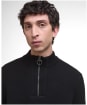 Men's Barbour Milburn Half Zip Knitted Jumper - Black