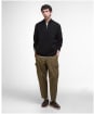 Men's Barbour Milburn Half Zip Knitted Jumper - Black