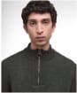 Men's Barbour Milburn Half Zip Knitted Jumper - Dark Olive