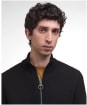 Men's Barbour Milburn Zip Through Knitted Jumper - Black