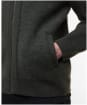 Men's Barbour Milburn Zip Through Knitted Jumper - Dark Olive