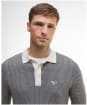 Men's Barbour Decton Knitted Polo Shirt - Mist