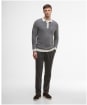 Men's Barbour Decton Knitted Polo Shirt - Mist