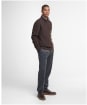 Men's Barbour Stonesand Funnel Neck Knitted Jumper - Dark Oak