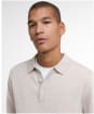 Men's Barbour Hutherston Knitted Polo Shirt - Mist Marl