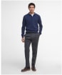 Men's Barbour Hutherston Knitted Polo Shirt - Navy Marl