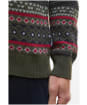 Men's Barbour Easdale Fair Isle Crew Neck Sweater - Duffle Green
