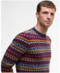 Men's Barbour Easdale Fair Isle Crew Neck Sweater - Navy