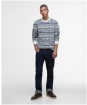 Men's Barbour Easdale Fair Isle Crew Neck Sweater - Whisper White