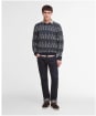 Men's Barbour Grangetown Fair Isle Crew Neck Sweater - Inky Blue