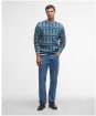 Men's Barbour Grangetown Fair Isle Crew Neck Sweater - Bluestone