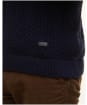 Men's Barbour Lowfen Cable Crew Neck Jumper - Navy
