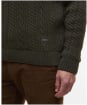 Men's Barbour Lowfen Cable Crew Neck Jumper - Olive