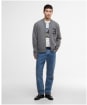Men's Barbour International Letterman Knitted Bomber - Anthracite