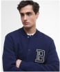 Men's Barbour International Letterman Knitted Bomber - Dark Navy