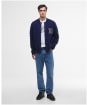 Men's Barbour International Letterman Knitted Bomber - Dark Navy