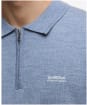 Men's Barbour International Maverick Mouline Knitted Polo Shirt - Cool Blue