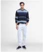 Men's Barbour International Vector Colour Block Crew Neck Jumper - Black