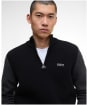 Men's Barbour International Hutchy Half Zip Sweater - Black