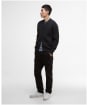 Men's Barbour International Patrick Bomber Zip Through Cardigan - Black