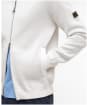 Men's Barbour International Patrick Bomber Zip Through Cardigan - Whisper White