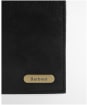 Men's Barbour Brunton Leather Wallet - Black Deboss Tartan