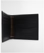 Men's Barbour Brunton Leather Wallet - Black Deboss Tartan