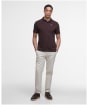 Men's Barbour Tartan Pique Polo Shirt - Dark Oak