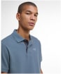 Men's Barbour Tartan Pique Polo Shirt - Bluestone